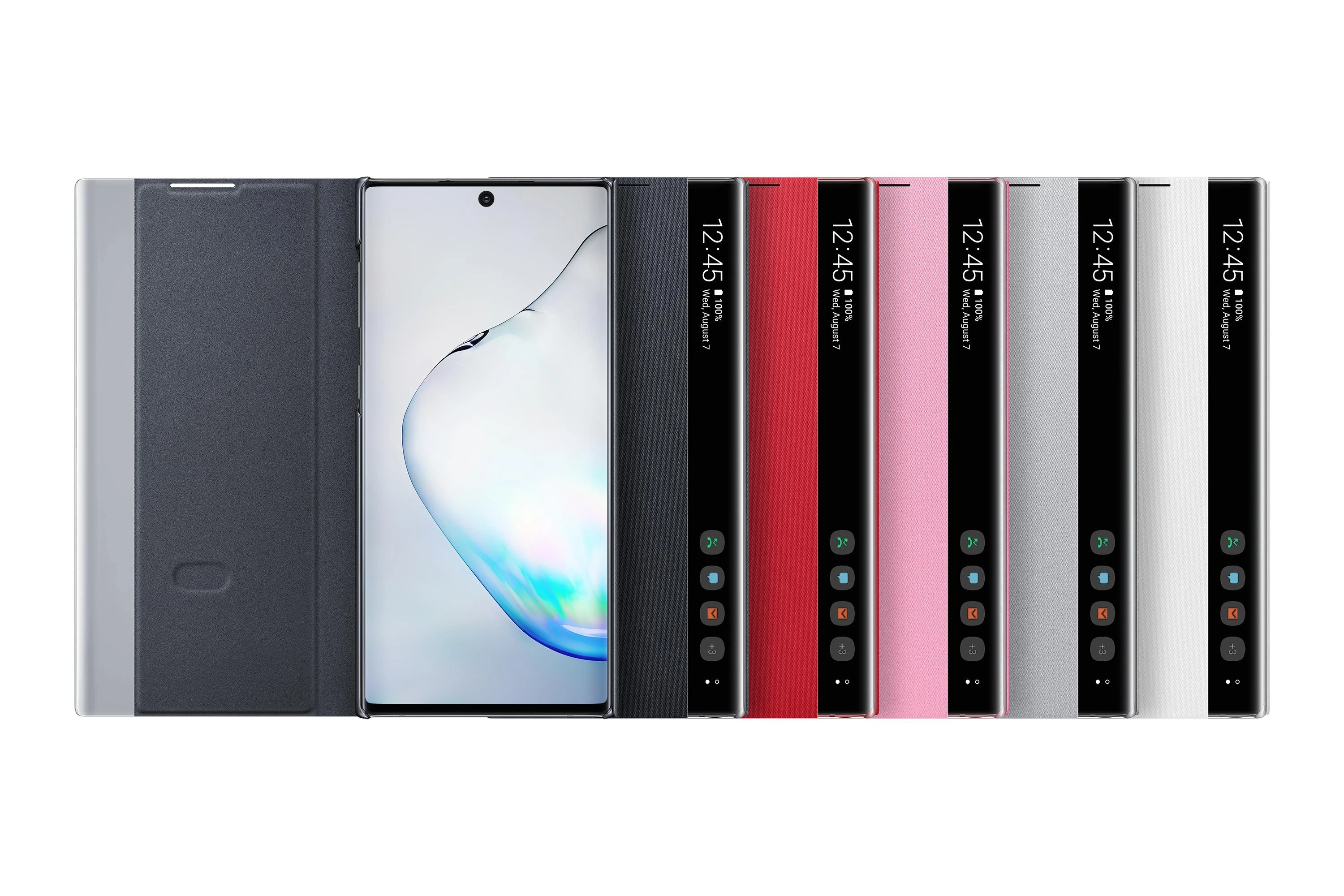 Samsung Galaxy Note10 Clear View dėklas (Juodas) ZN970CBE 