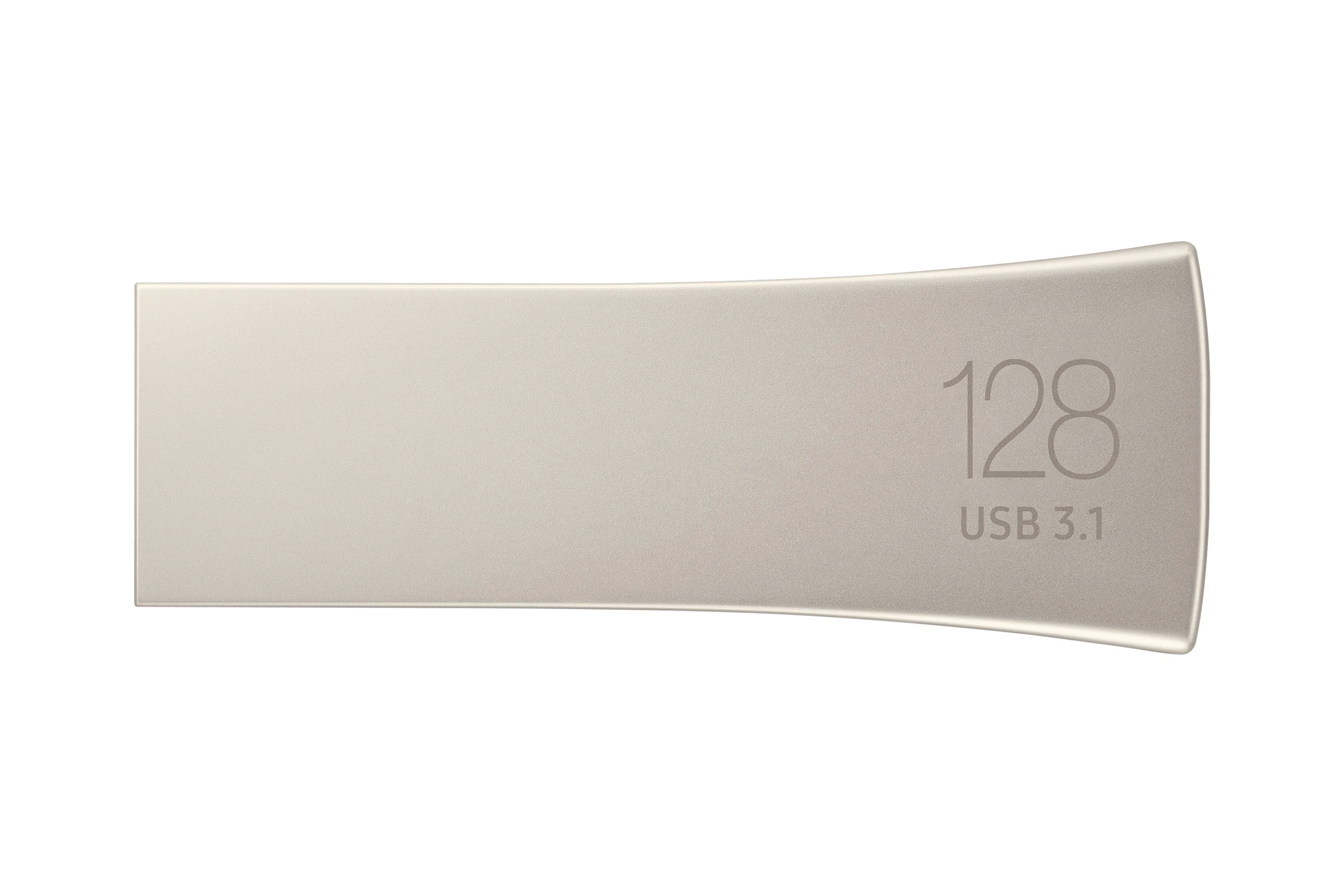 USB atmintinė SAMSUNG BAR Plus 128GB USB 3.1 (Šampaninė sidabrinė) MUF-128BE3/EU
