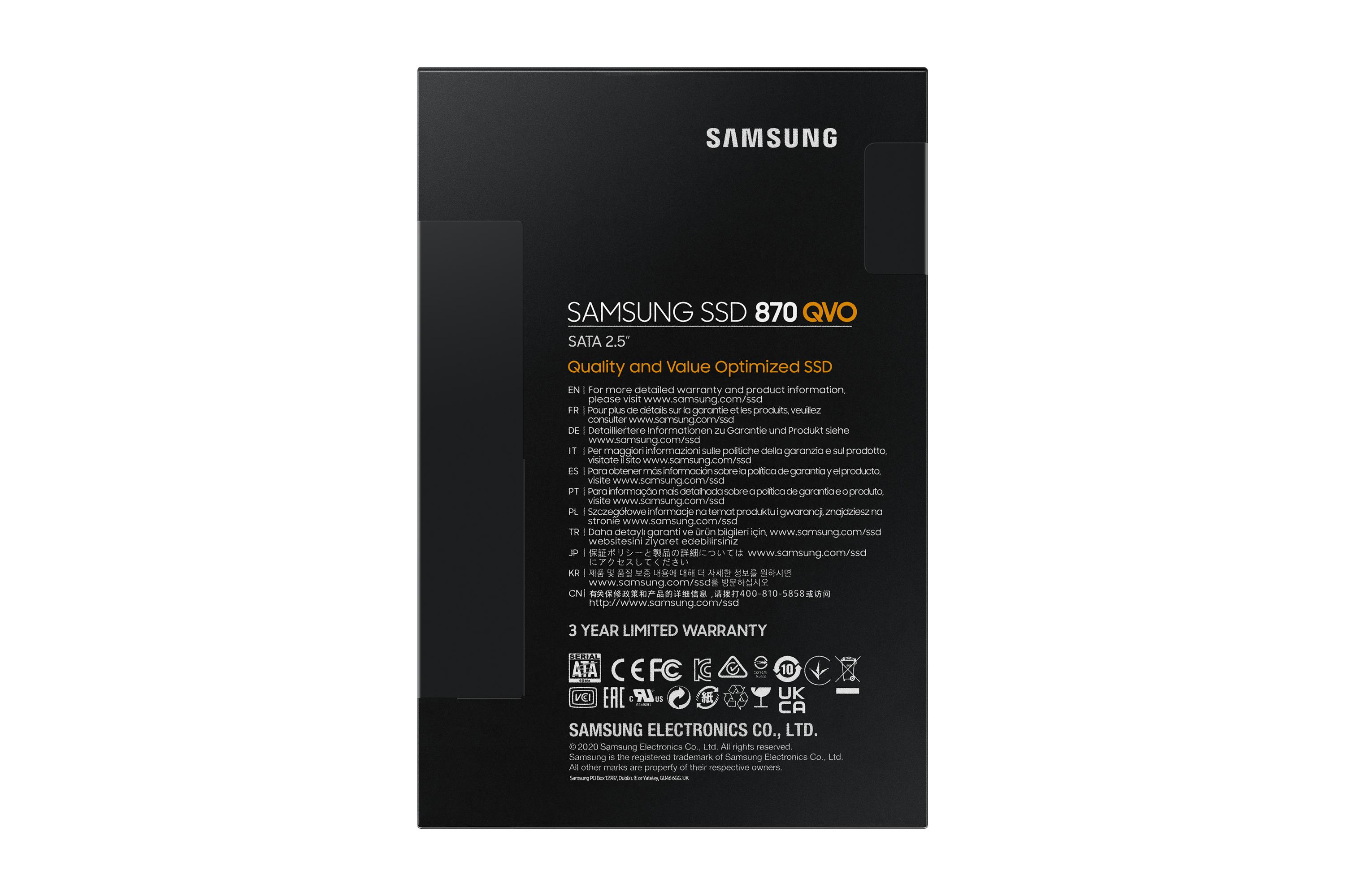 Kietasis diskas SSD SAMSUNG 870 QVO/8TB/SATA 3.0/MZ-77Q8T0BW