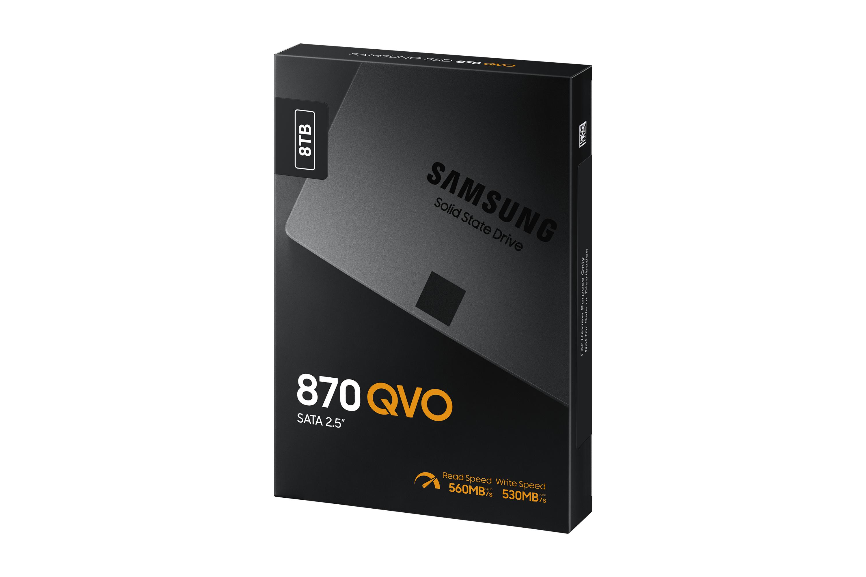 Kietasis diskas SSD SAMSUNG 870 QVO/8TB/SATA 3.0/MZ-77Q8T0BW