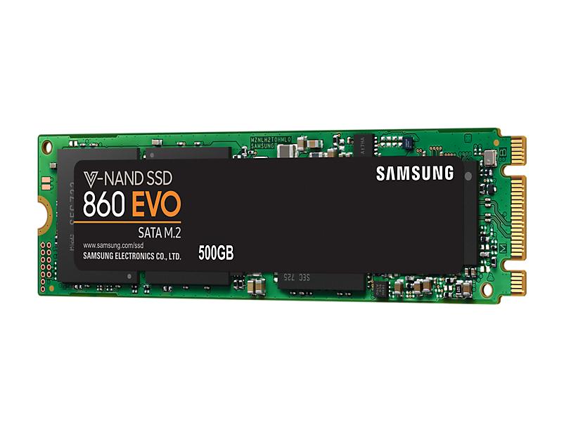 SSD SAMSUNG 860 Evo 500GB / M.2 / SATA 3.0 / MLC / Rašymo greitis 520  MBytes / sec / Skaitymo greitis 550 MBytes / sec / MTBF 1500000 hours /  MZ-N6E500BW | Varle.lt