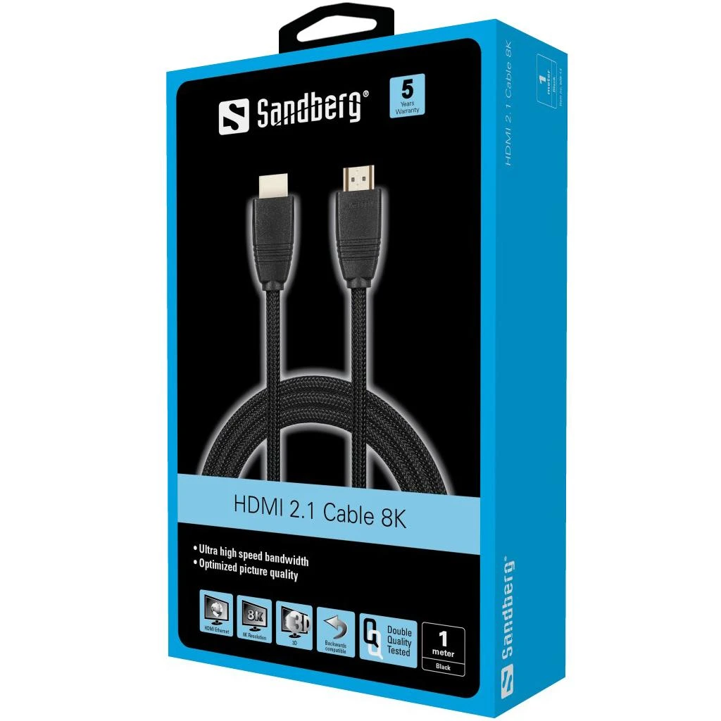 Sandberg HDMI 2.1 laidas 1m dėžutėje