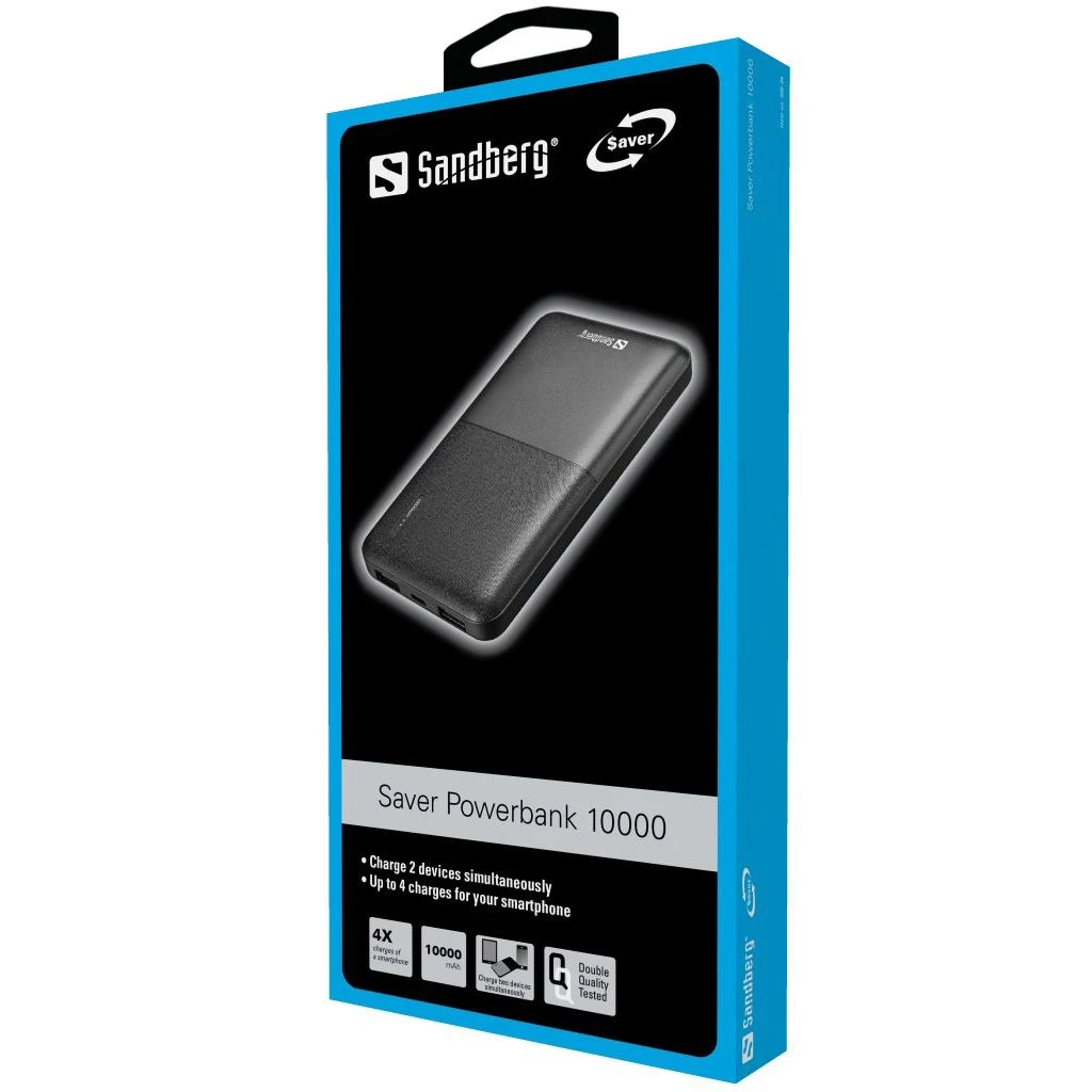 Sandberg Saver Powerbank 10000 originalioje pakuotėje