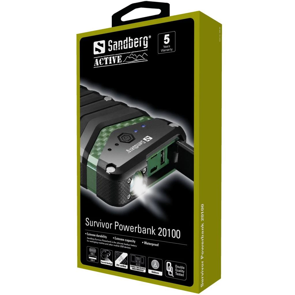 Sandberg Survivor Powerbank 20000