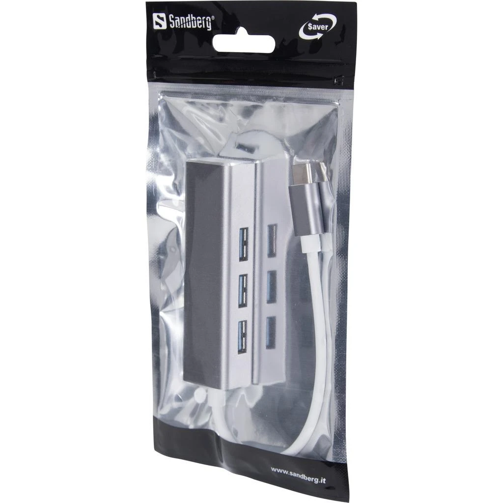 Sandberg USB-C šakotuvas pakuotėje
