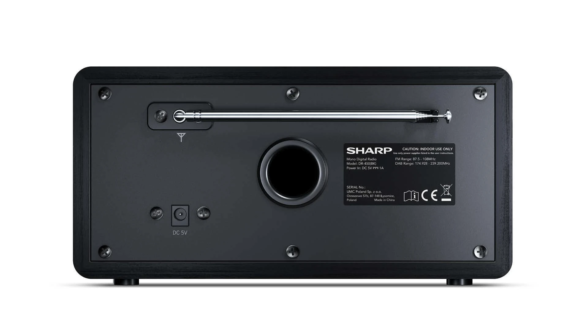 Sharp DR-450(BK) radijo imtuvas Laikrodis Juoda