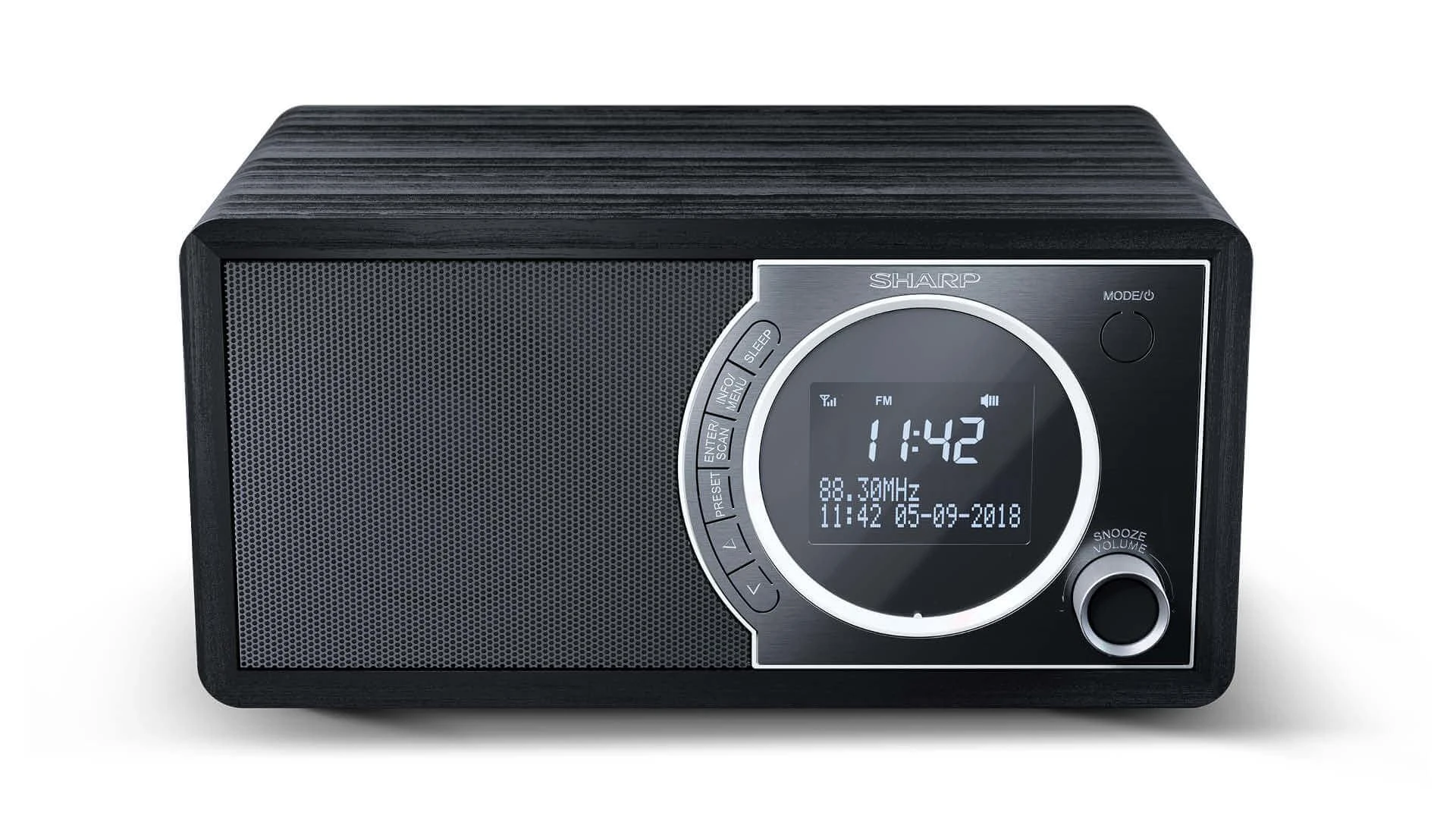 Sharp DR-450(BK) radijo imtuvas Laikrodis Juoda