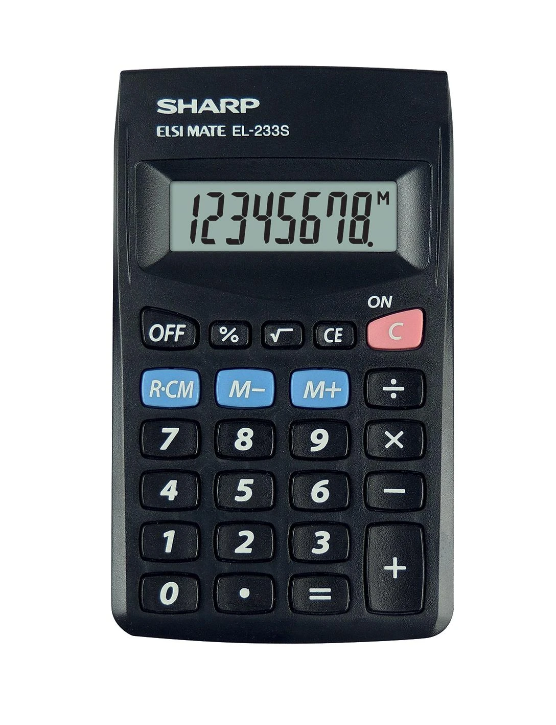 Sharp EL-233S skaičiuotuvas Kišenė Pagrindinis skaičiuotuvas Juoda