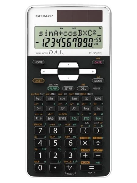 Sharp EL-531TG skaičiuotuvas Kišenė Mokslinis skaičiuotuvas Juoda, Balta