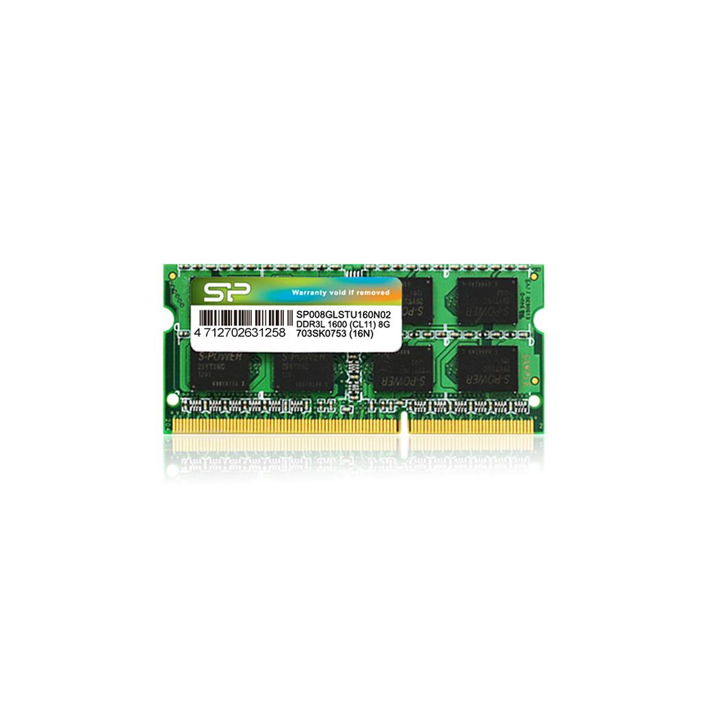 Nešiojamo kompiuterio atmintis Silicon Power DDR3 8GB 1600MHz CL11 SO-DIMM 1.35V Low Voltage