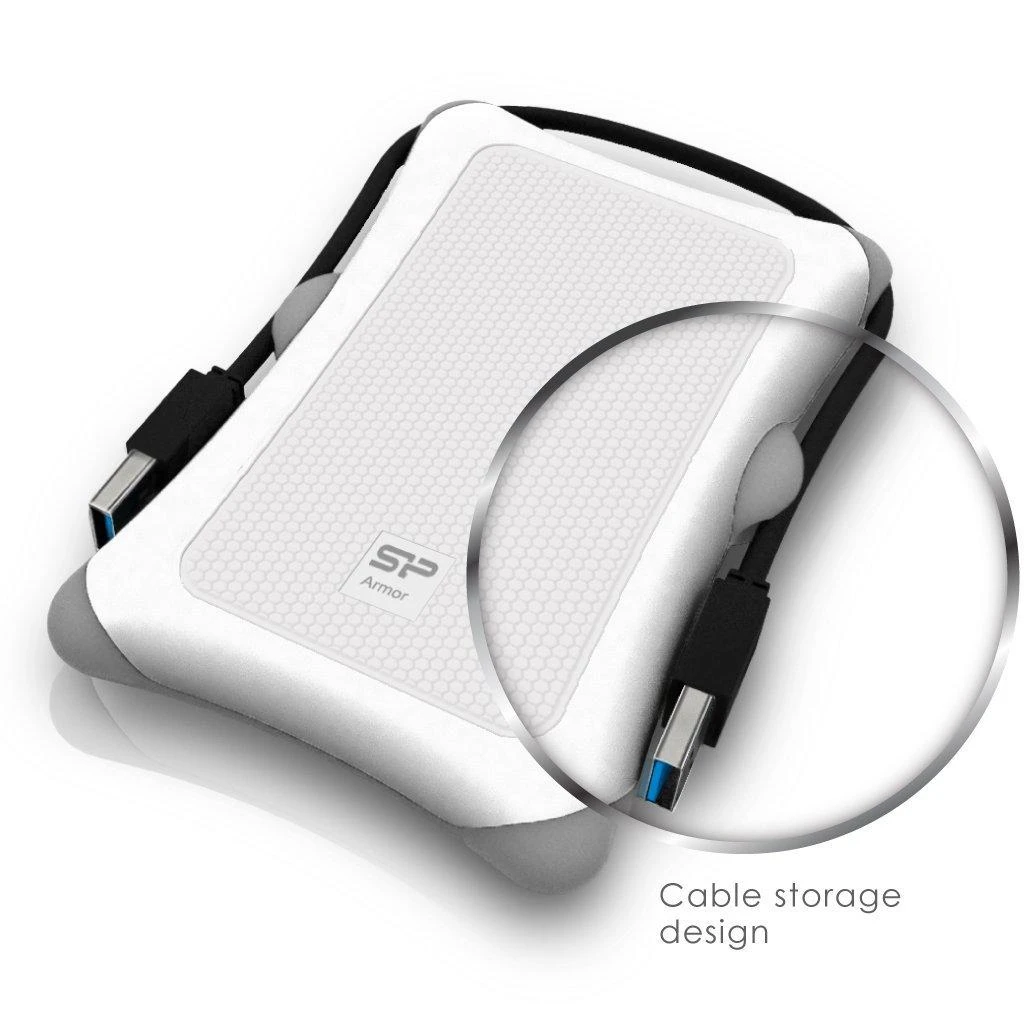 Kietasis diskas Silicon Power Armor A30 1TB | 1000 GB | 2,5" | USB 3.1 | Baltas
