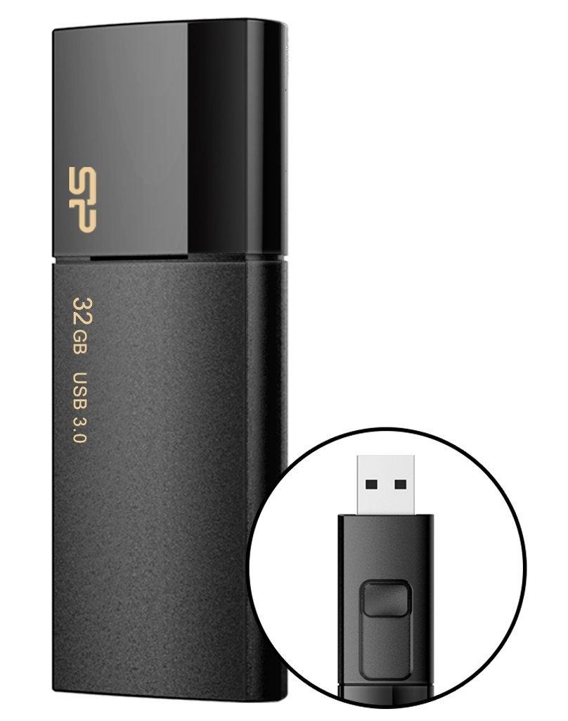 SILIKONIO MAITINIMO KOMPIUTERIS & COMMUNICAT SILICONPOW SP032GBUF3B05V1K Silicon Power atmintis USB Blaze B05 32GB USB 3.0 Juodas