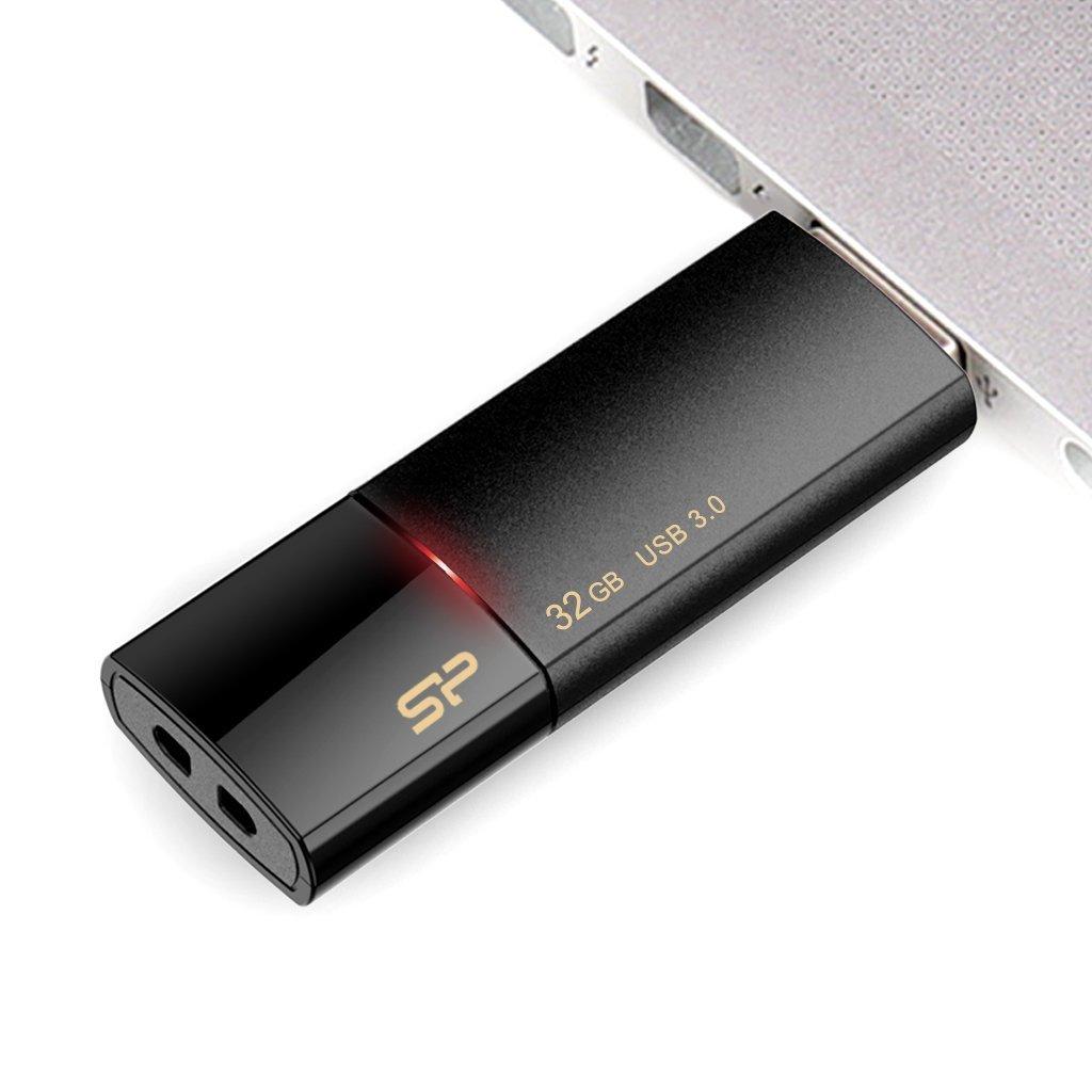 SILIKONIO MAITINIMO KOMPIUTERIS & COMMUNICAT SILICONPOW SP032GBUF3B05V1K Silicon Power atmintis USB Blaze B05 32GB USB 3.0 Juodas