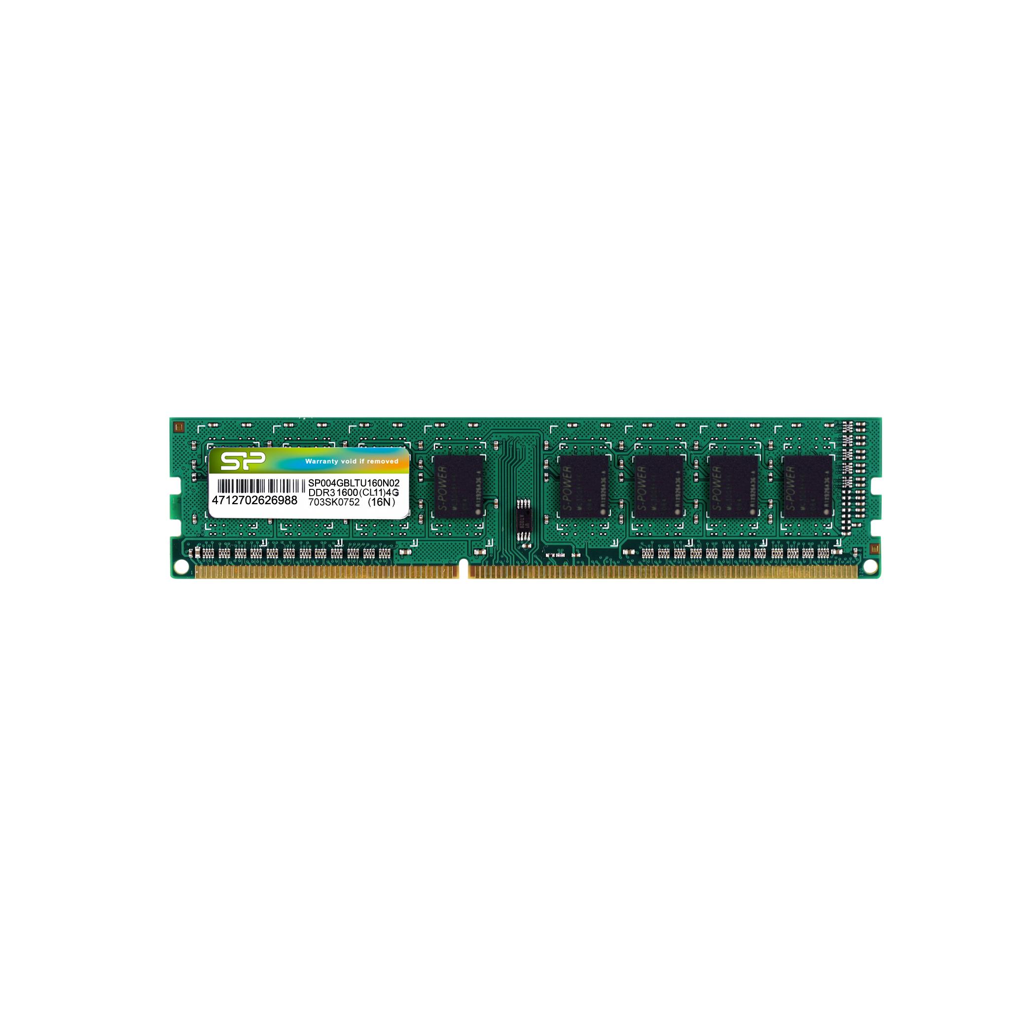 RAM Silicon Power SP004GBLTU160N02 atminties modulis 4 GB DDR3 1600 MHz