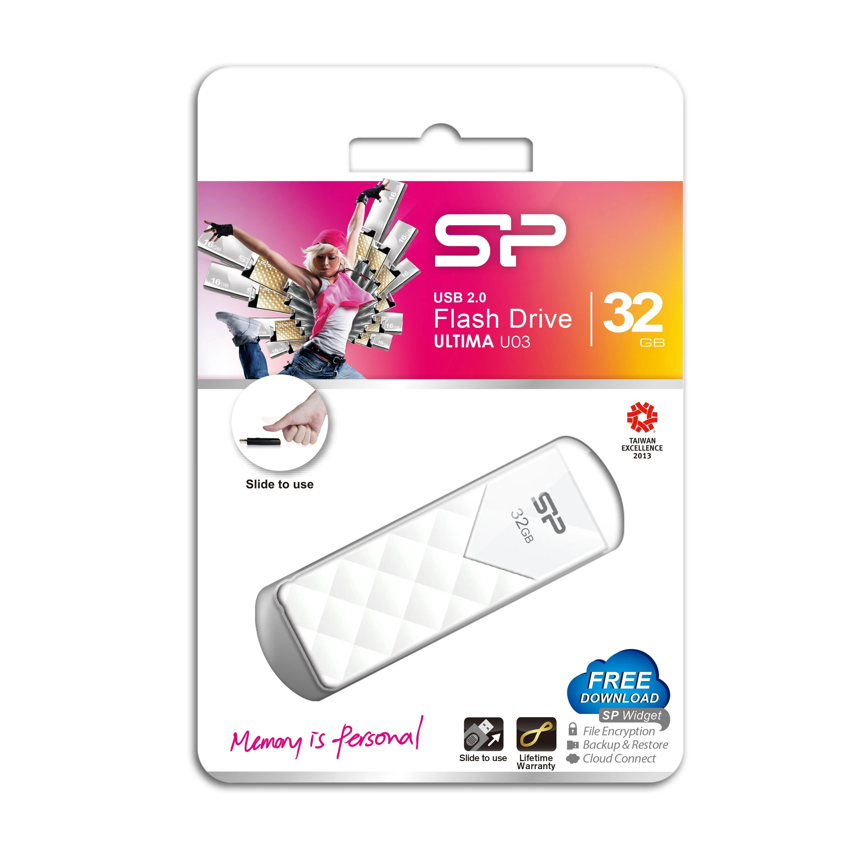 „Silicon Power“ | „Ultima U03“ | 32 GB | USB A tipo | Baltas