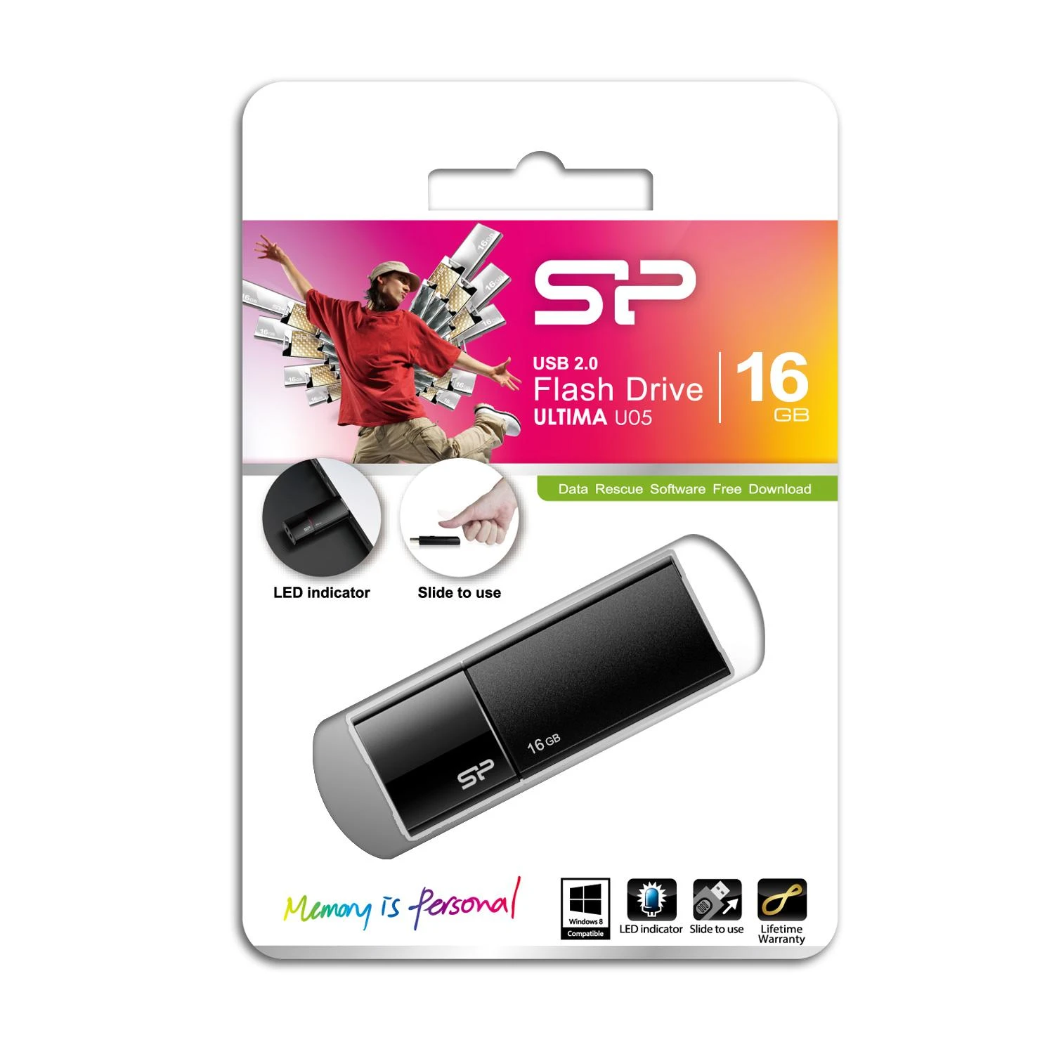 Silicon Power | Ultima U05 | 16 GB | USB Type-A | Juodas