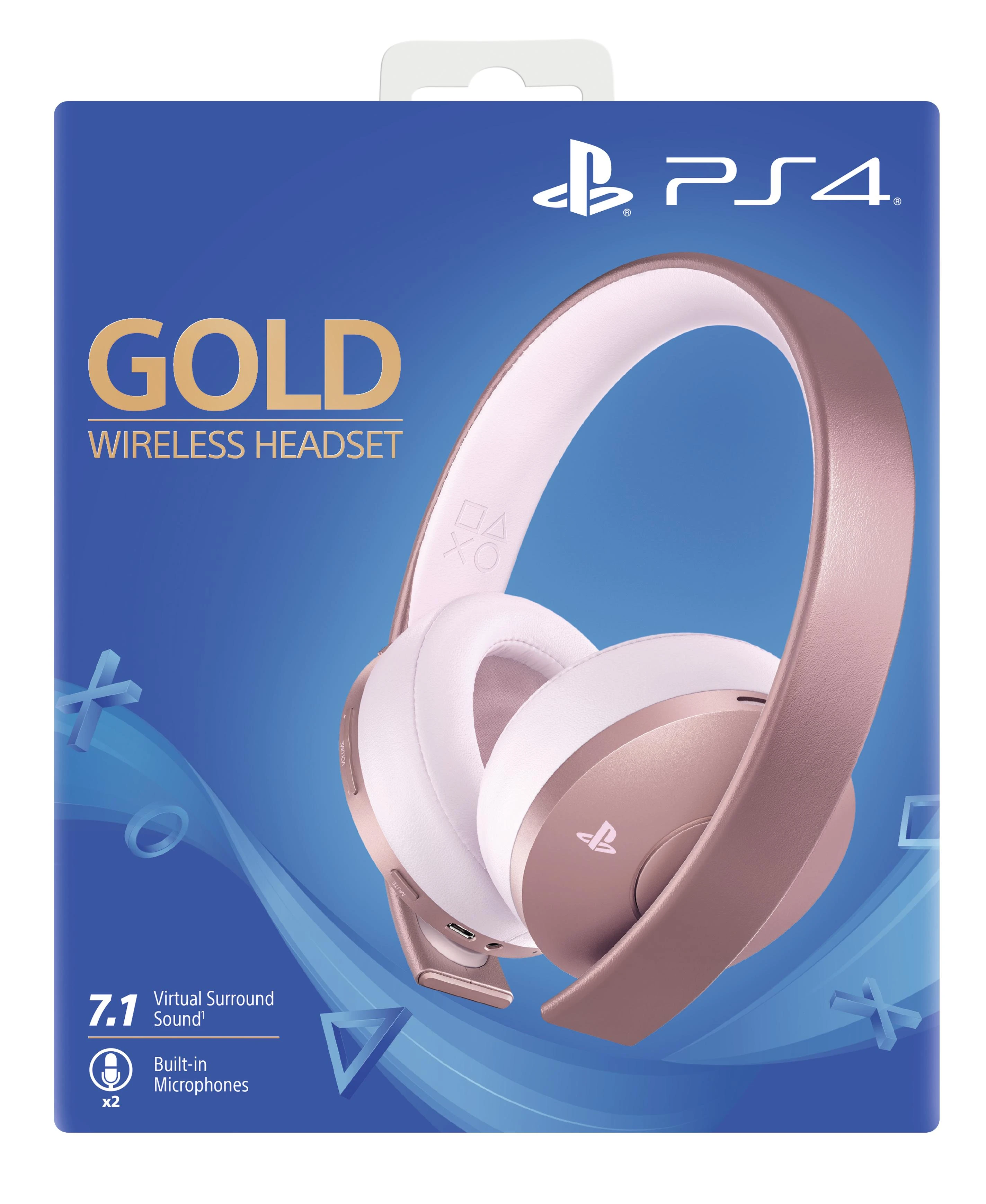 Belaidės ausinės Sony PlayStation Gold Wireless Headset Rose Gold Edition