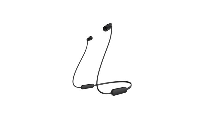 Belaidės į ausį įdedamos ausinės Sony WI-C200B, juodos