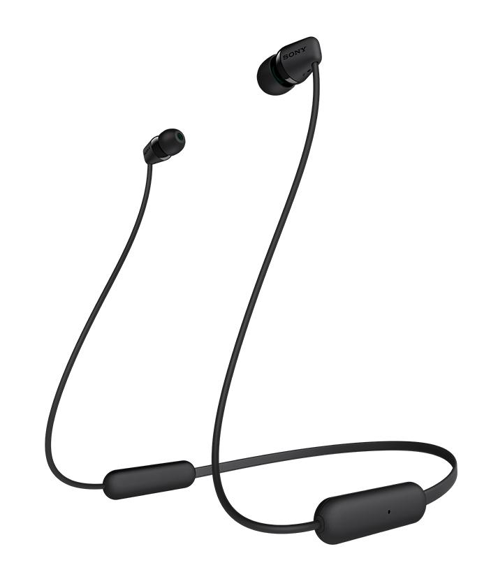 Belaidės į ausį įdedamos ausinės Sony WI-C200B, juodos