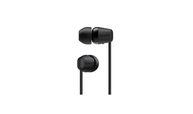 Belaidės į ausį įdedamos ausinės Sony WI-C200B, juodos