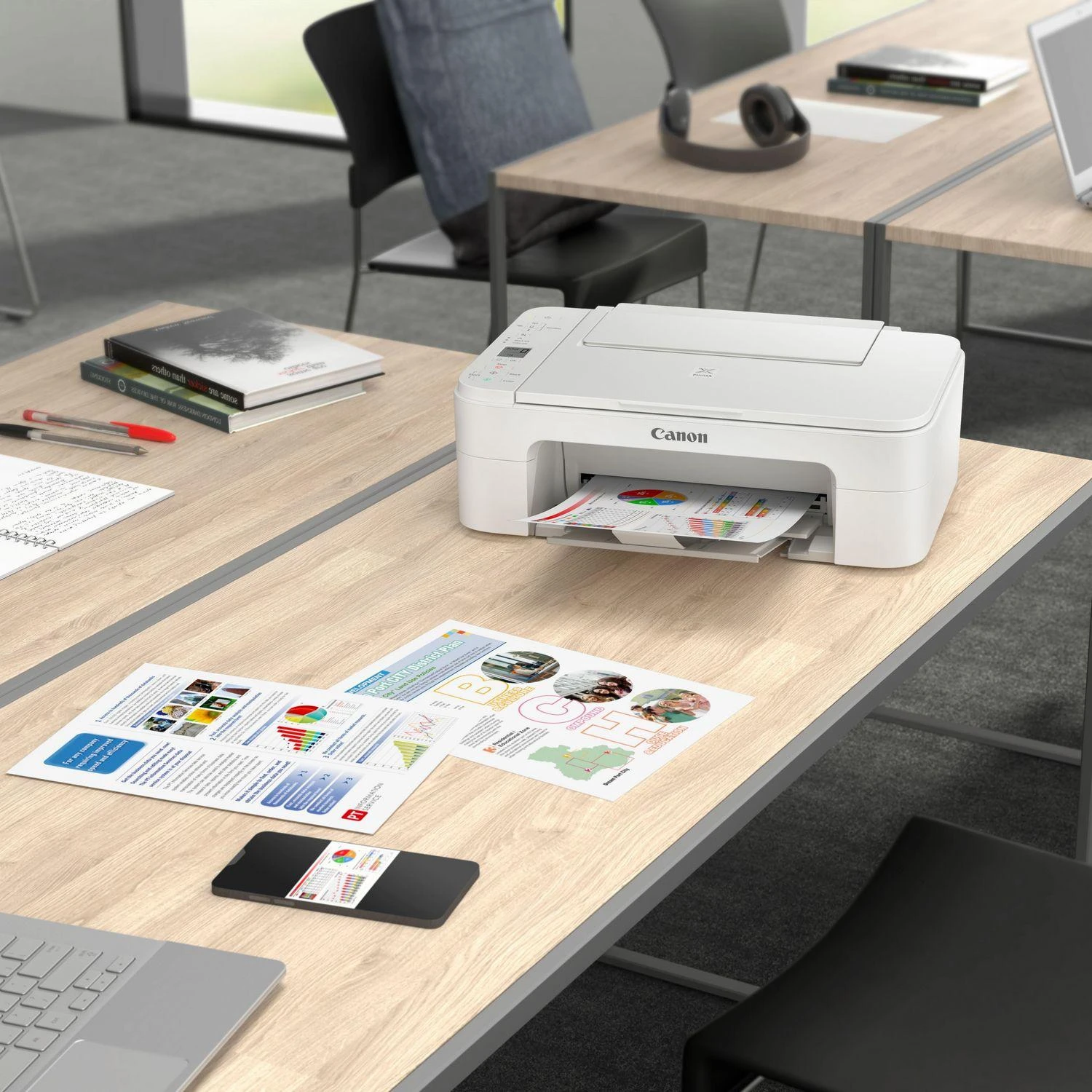 Canon PIXMA TS3351 EUR | 3771C026 | Inkjet | Spalvotas | Daugiafunkcinis Spausdintuvas | A4 | Wi-Fi | Baltas