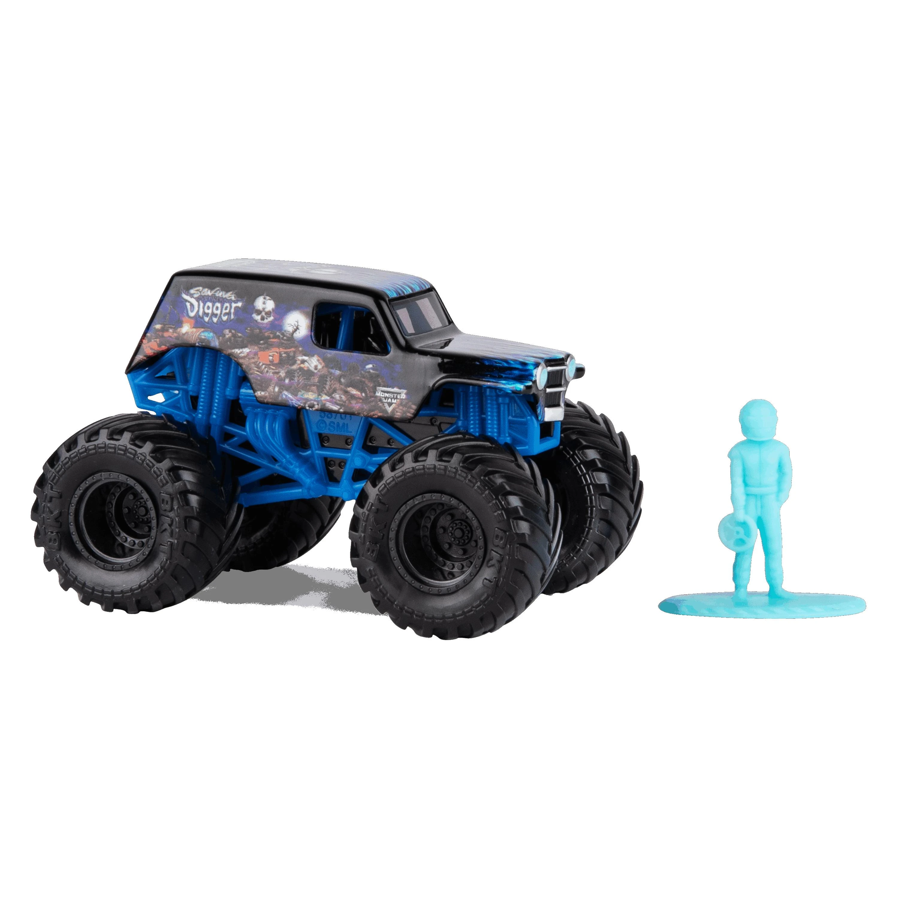 MONSTER JAM visureigis 1:64, 1 vnt.