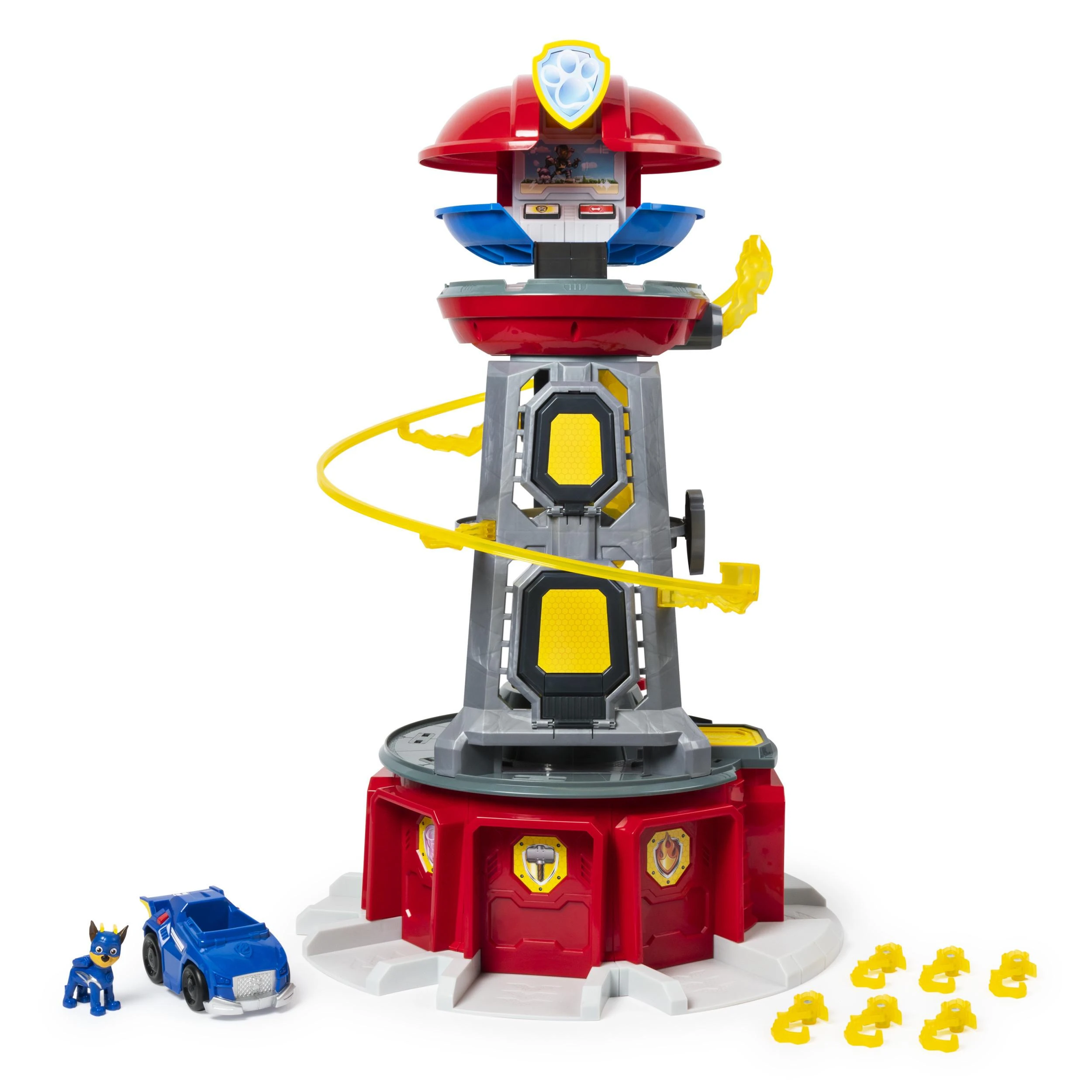 Šunyčių patrulių apžvalgos bokštas Spin Master PAW PATROL + transporto priemonė su Čeiso figūrėle