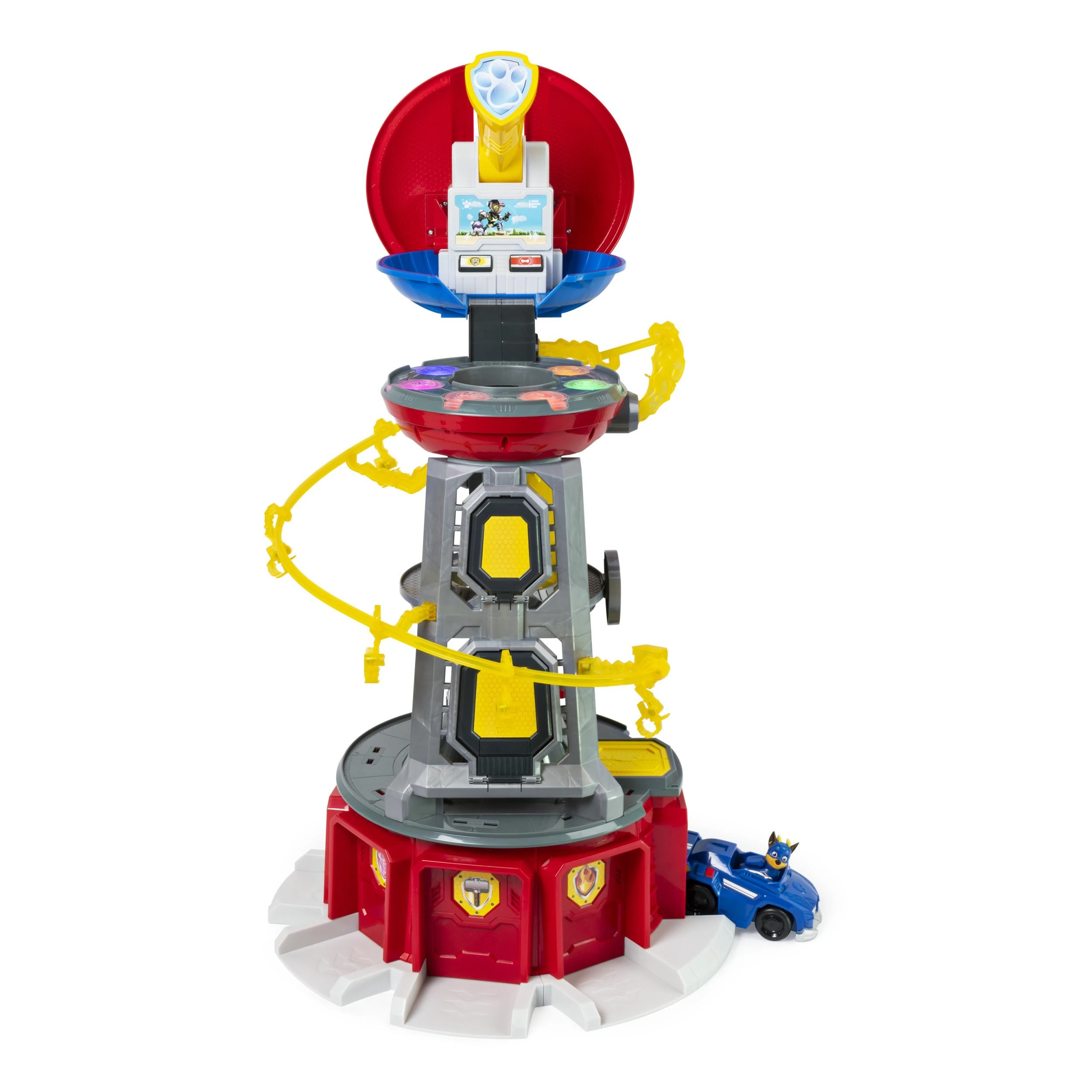 Šunyčių patrulių apžvalgos bokštas Spin Master PAW PATROL + transporto priemonė su Čeiso figūrėle