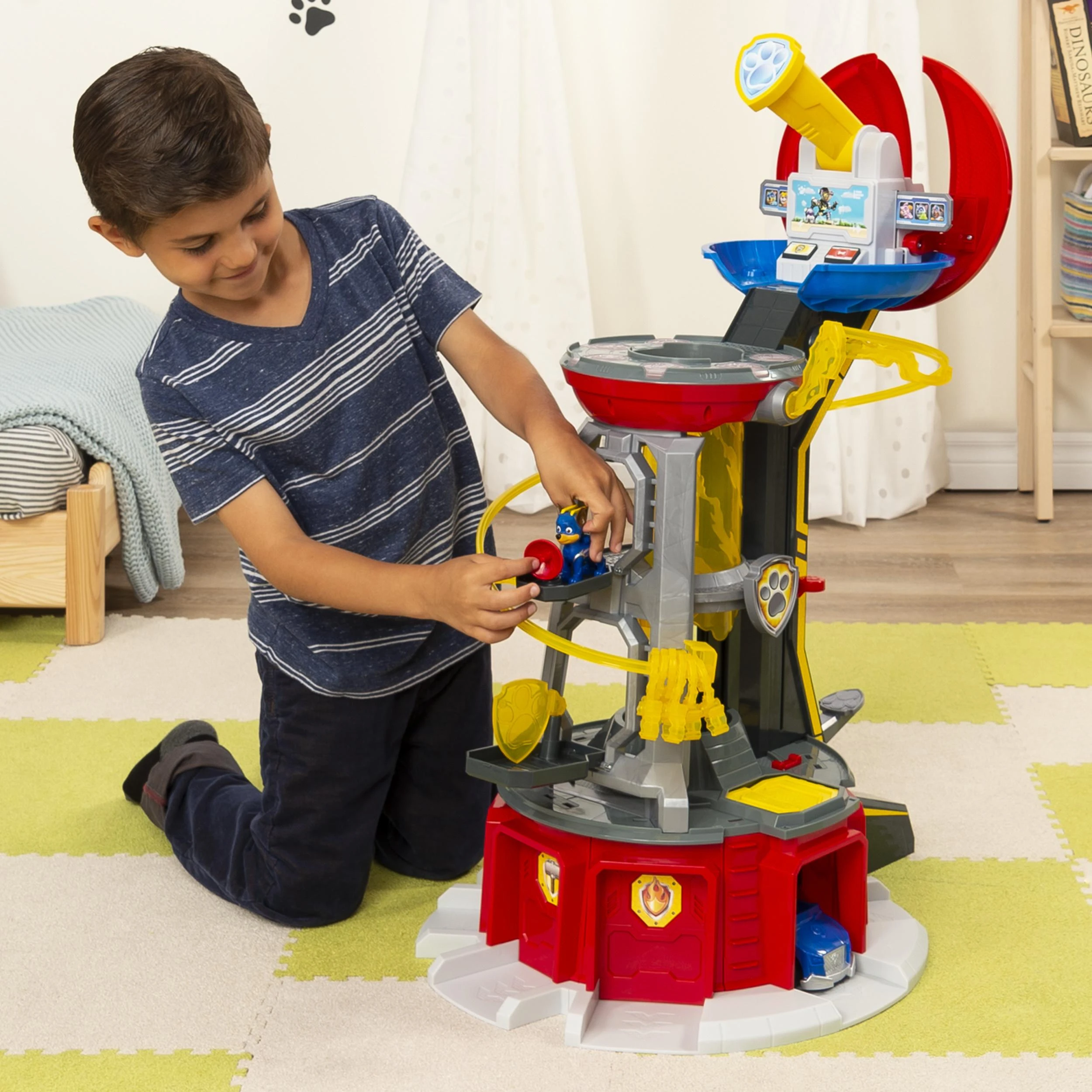 Šunyčių patrulių apžvalgos bokštas Spin Master PAW PATROL + transporto priemonė su Čeiso figūrėle