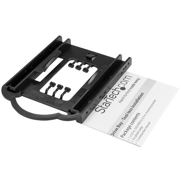 StarTech.com BRACKET125PT diskų įrenginio skyriaus dangtelis 8,89 cm (3.5") Nešantysis skydelis Juoda