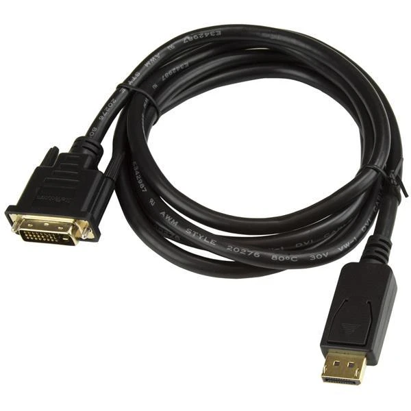StarTech.com DP2DVI2MM6 vaizdo kabelio adapteris 1,8 m DisplayPort DVI-D Juoda