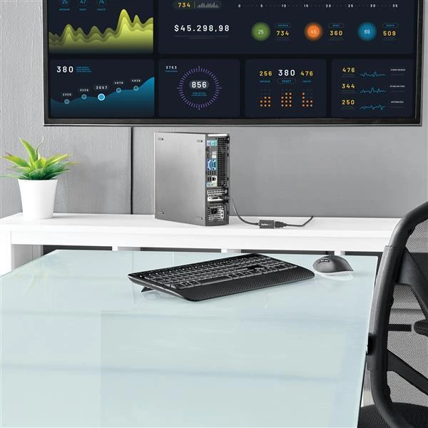 StarTech.com DP2HDMI2 vaizdo kabelio adapteris 0,21 m DisplayPort HDMI Juoda