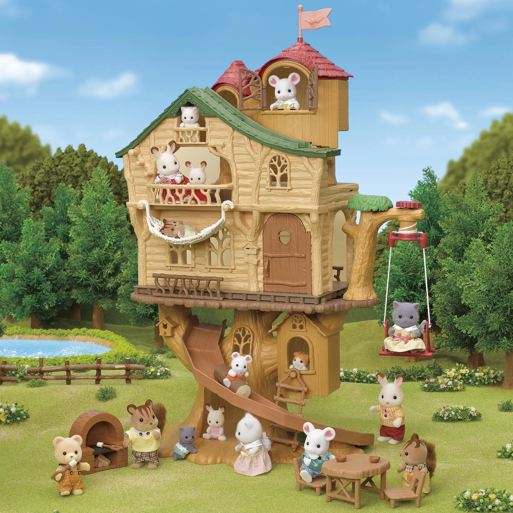 Epoch Sylvanian Families Namelis prie ežero