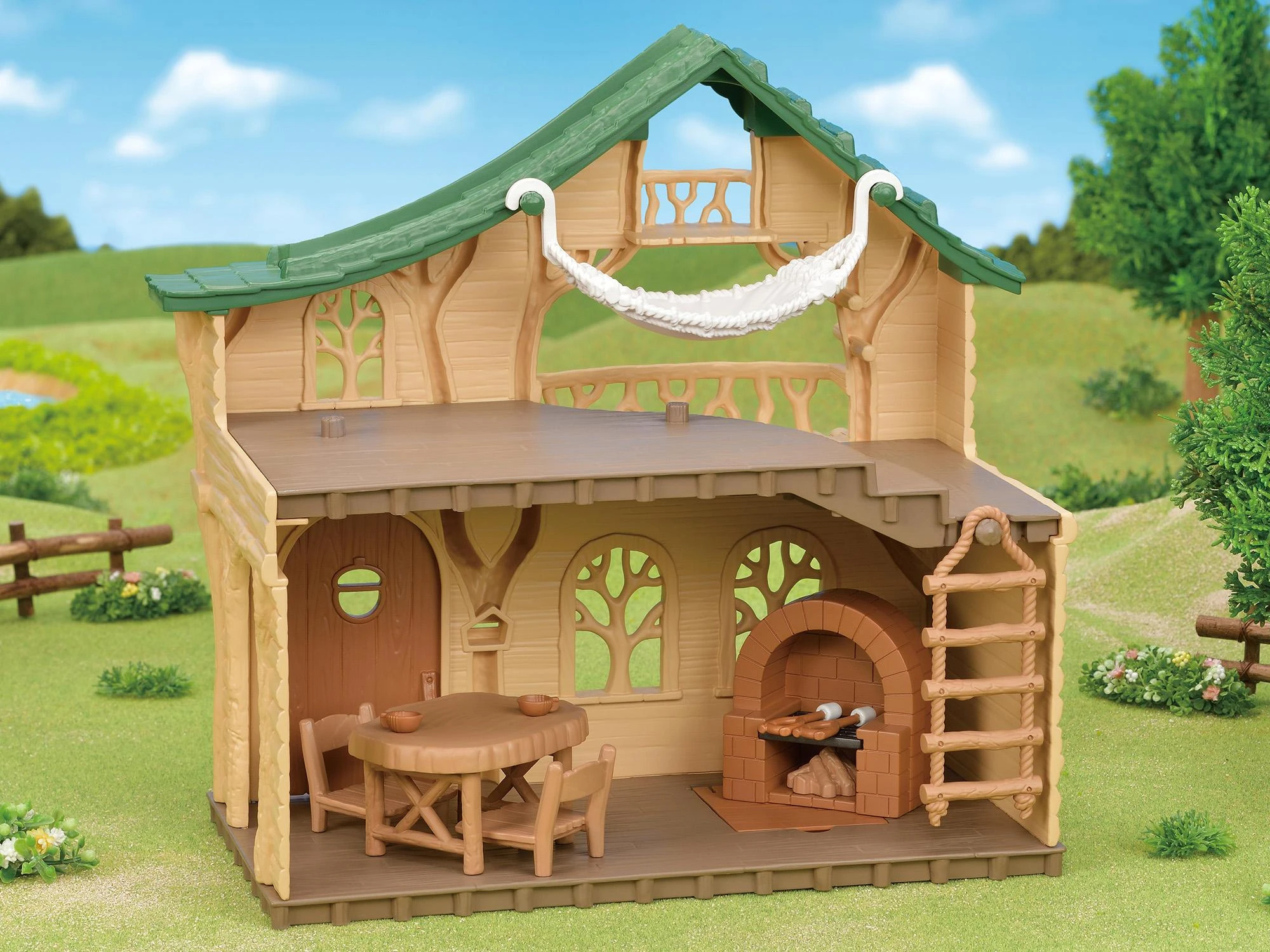 Epoch Sylvanian Families Namelis prie ežero