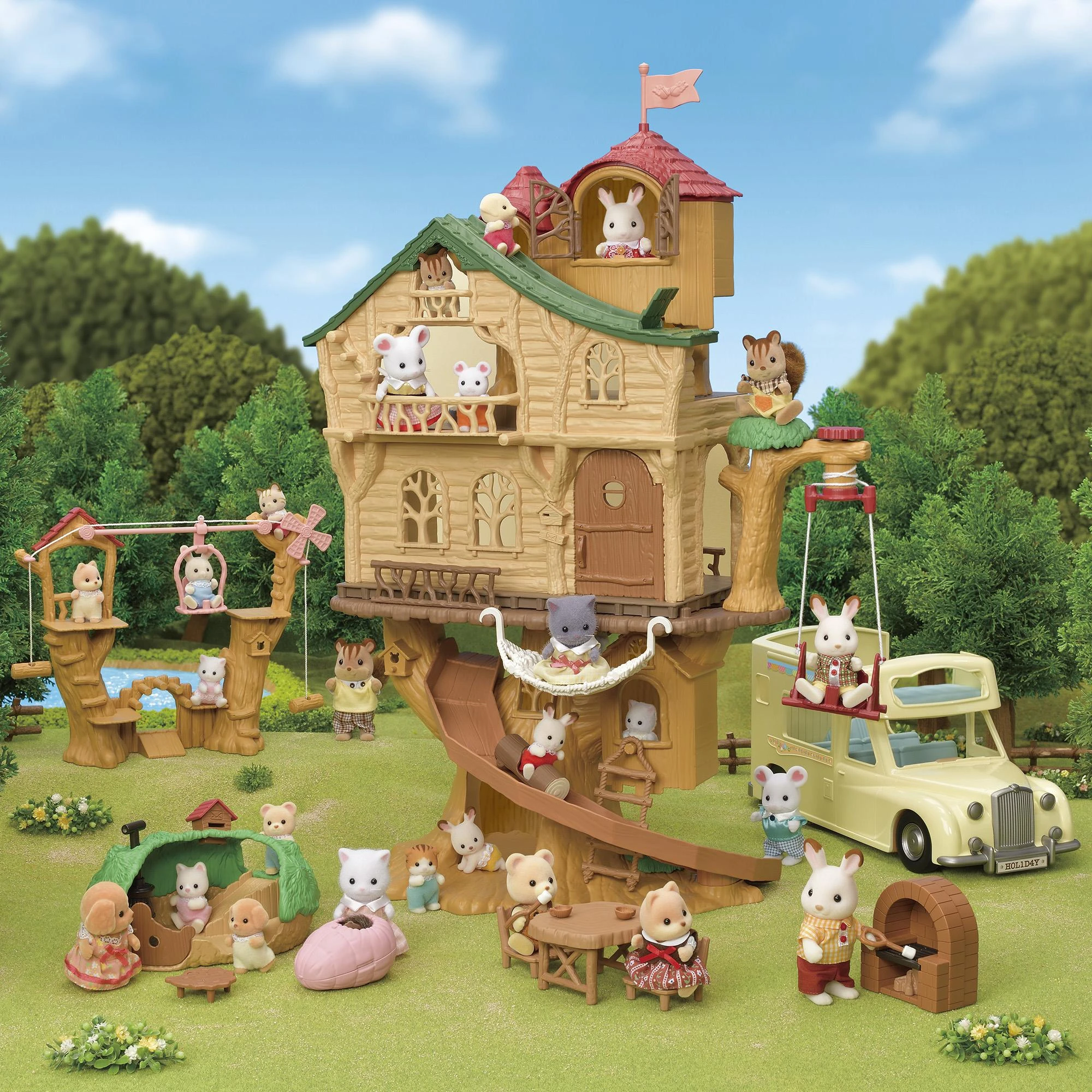 Epoch Sylvanian Families Namelis prie ežero