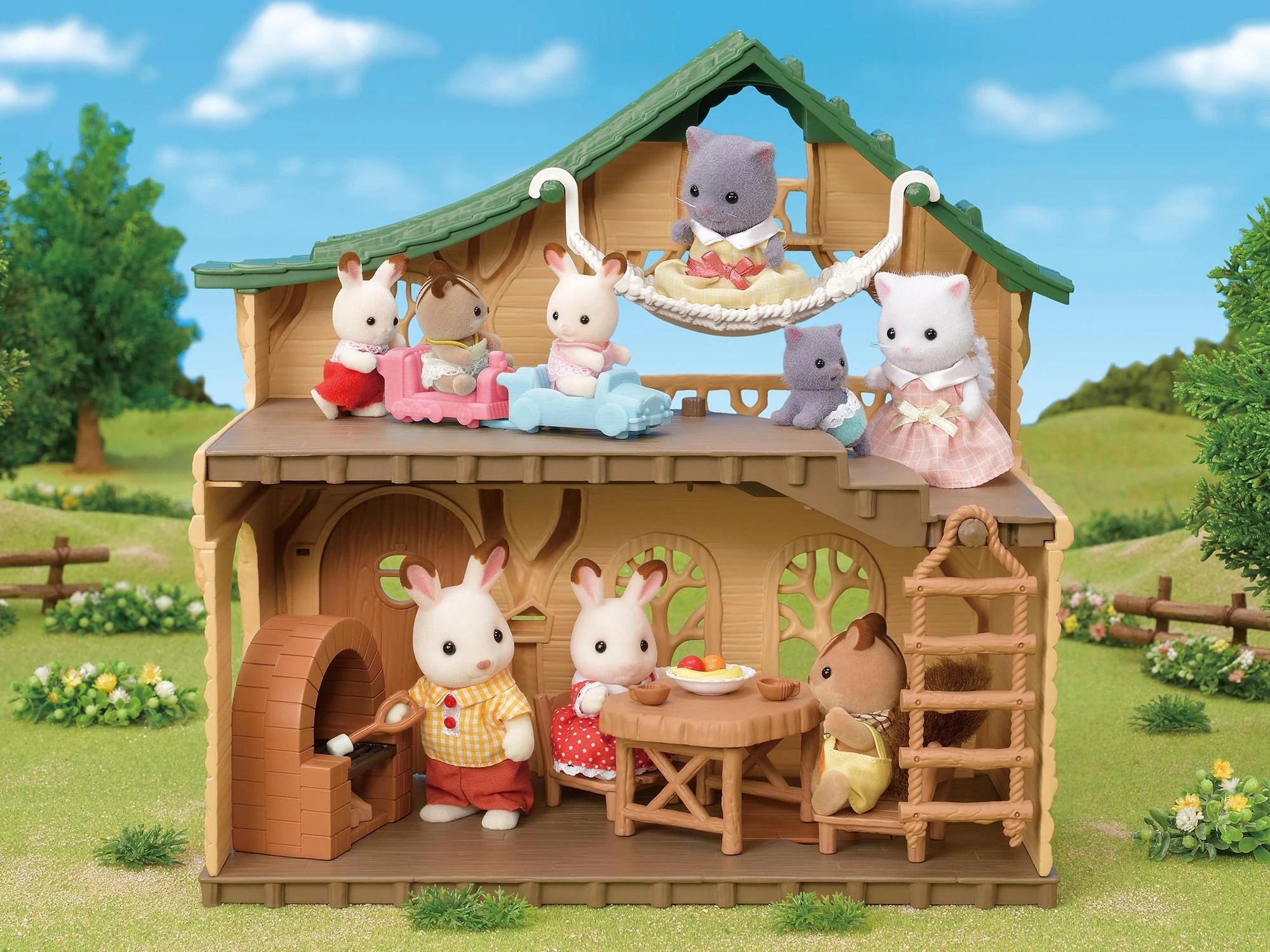 Epoch Sylvanian Families Namelis prie ežero