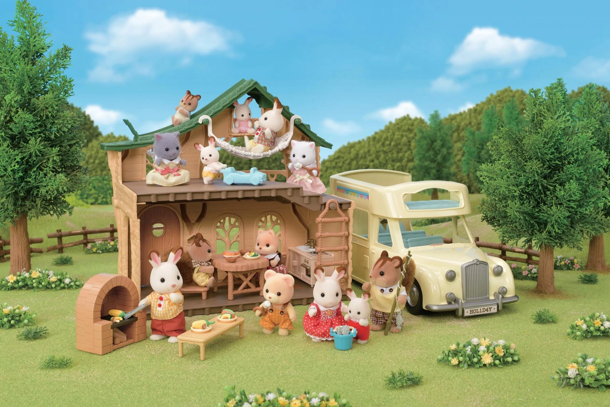 Epoch Sylvanian Families Namelis prie ežero