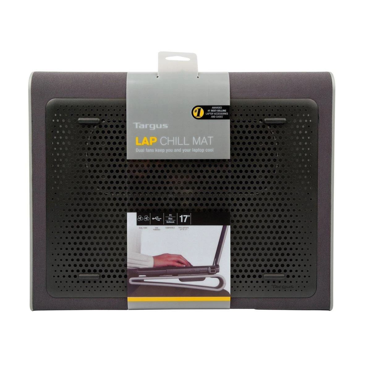 Targus | Notebook Cooling Pad iki 17” | 319 x 380 x 54 mm | 950 g | Juodas/Pilkas