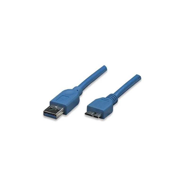 Intracom Techly 1.0m USB 3.0/Micro-B USB 3.0 USB kabelis 1 m 3.2 Gen 1 (3.1 Gen 1) USB A Micro-USB B Mėlyna