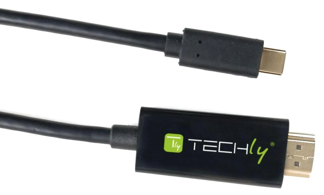 TECHLY 106312 Techly Monitorius kabelio adapteris USB-C DP AltMode į HDMI 4K M/M 2m juodas