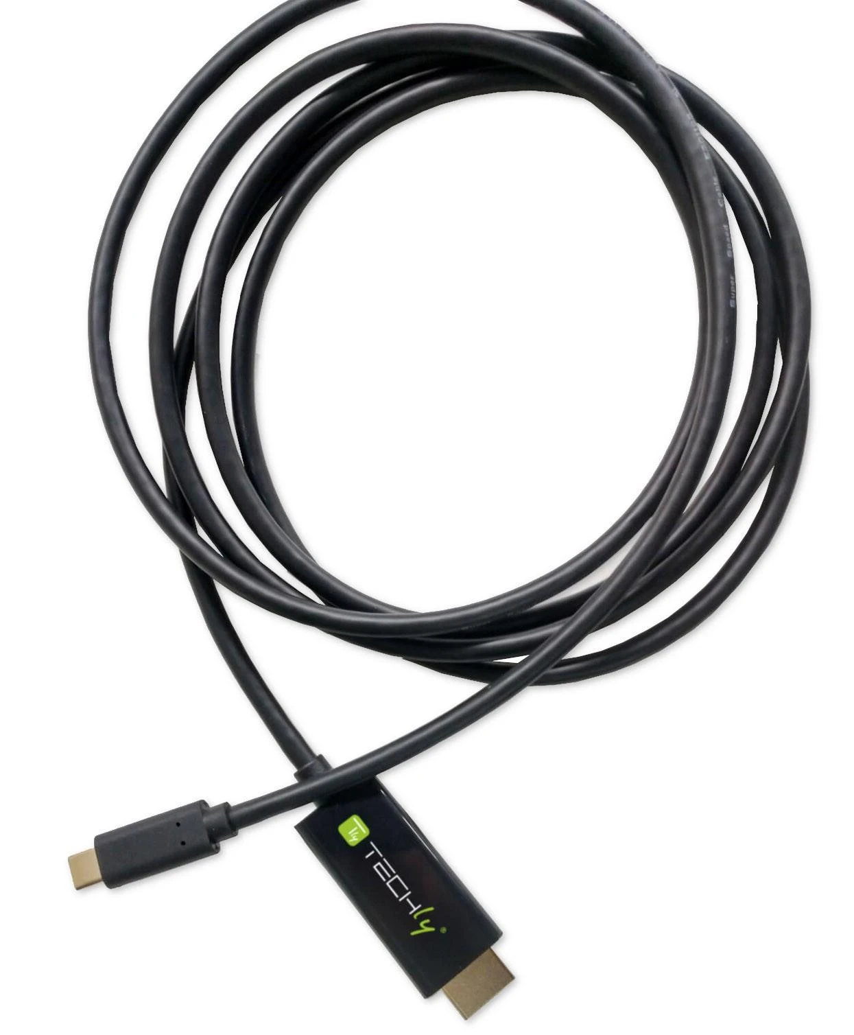 TECHLY 106312 Techly Monitorius kabelio adapteris USB-C DP AltMode į HDMI 4K M/M 2m juodas