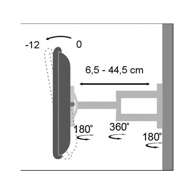 Techly ICA-LCD 2903WH plokščiųjų ekranų sieninis laikiklis 94 cm (37") Balta