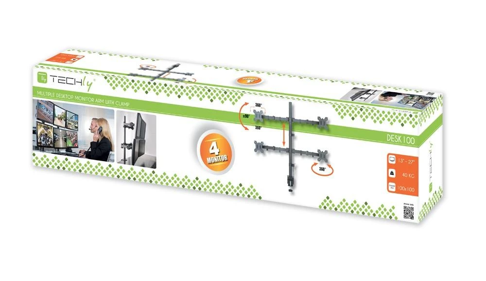 Laikiklis TECHLY 027521 Techly Keturvietis stalinis LED/