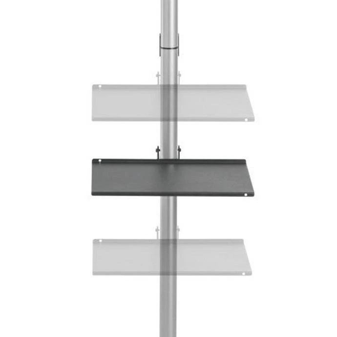 Laikiklis Techly ICA-TR32 grindų stovas plokštiesiems ekranams 177,8 cm (70") Grindų stovas su fiksuota plokštuma Juoda, Pilka
