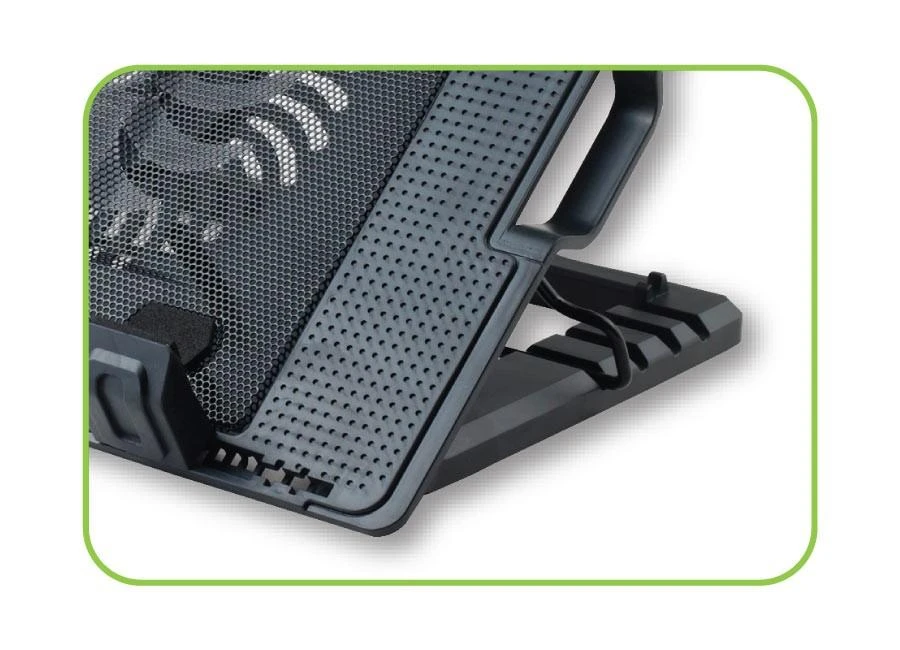 TECHLY 106244 Techly Nešiojamojo kompiuterio aušinimo padėklas ir reguliuojamas stovas, iki 17.3