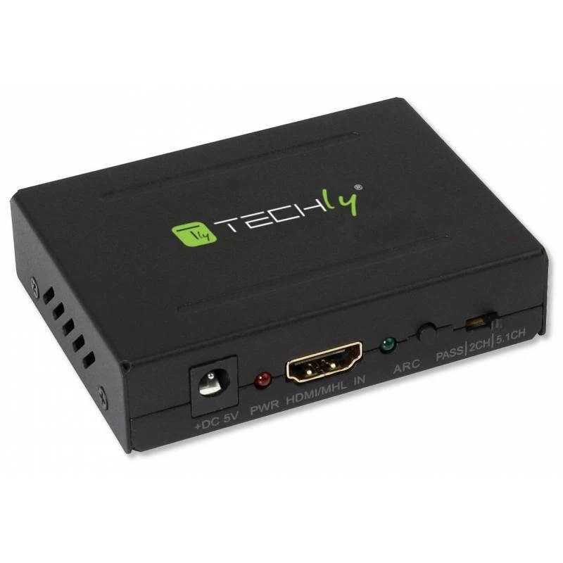 Techly HDMI garso ištraukiklis su jungčių skydeliu