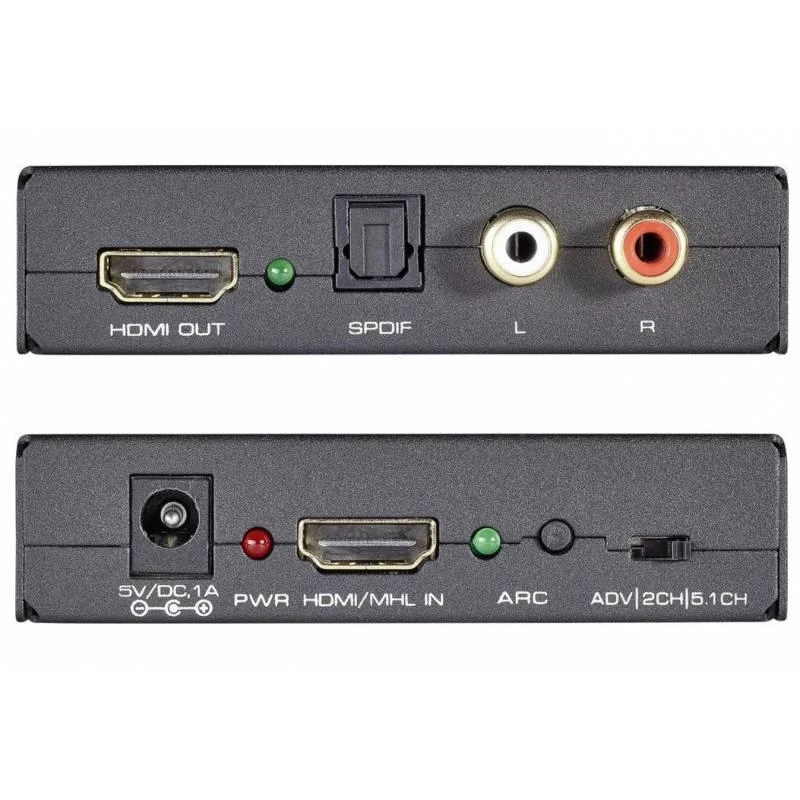 TECHLY 025732 Techly HDMI garso ištraukiklis RCA R/L SPDIF Toslink 2.0 CH / 5.1 CH