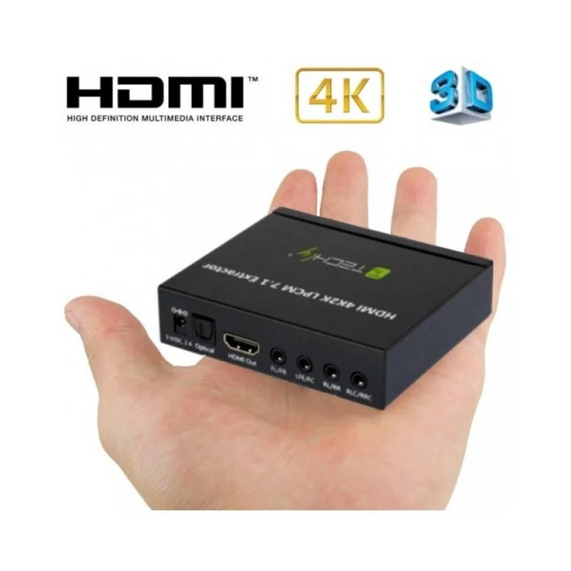 Techly IDATA HDMI-EA74K garso keitiklis Juoda