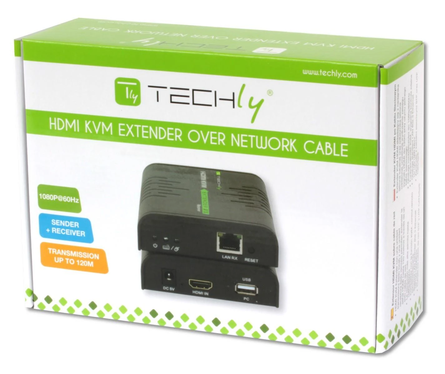 Techly HDMI KVM ilgintuvas dėžutėje