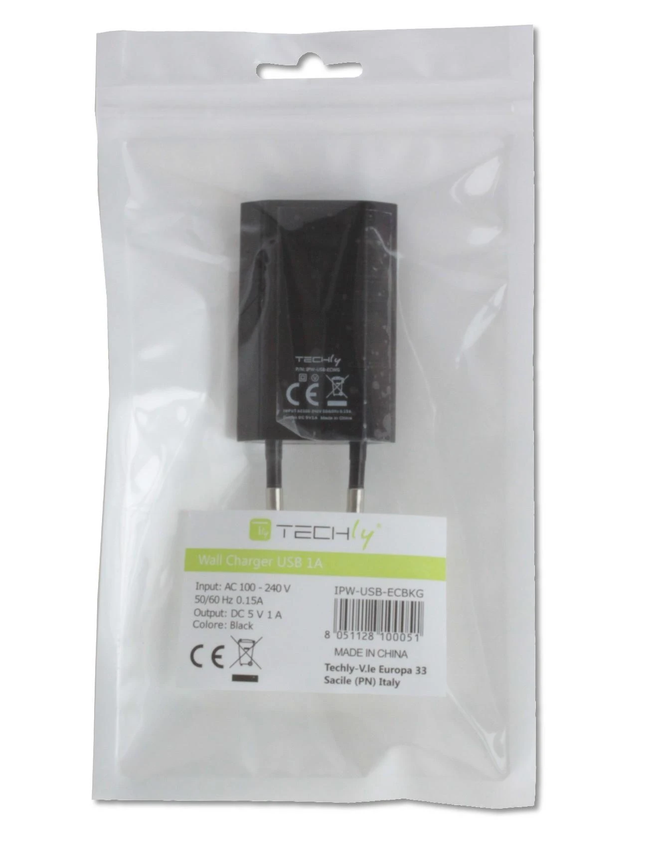 Techly IPW-USB-ECBKG mobiliojo įrenginio kroviklis Vidaus Juoda